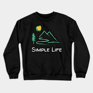 Simple Life - Crayon Landscape Crewneck Sweatshirt